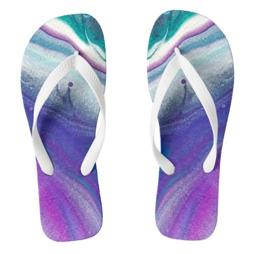 beautiful and colorful marble  flip flops