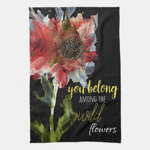 Beautiful and Colorful Poppy Flower Kitchen Towel