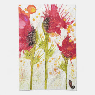 Beautiful and Colorful Poppy Kitchen Towel