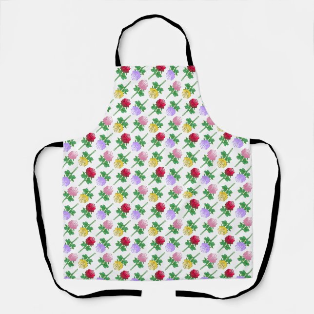 Beautiful and Colorful Roses Apron (Front)