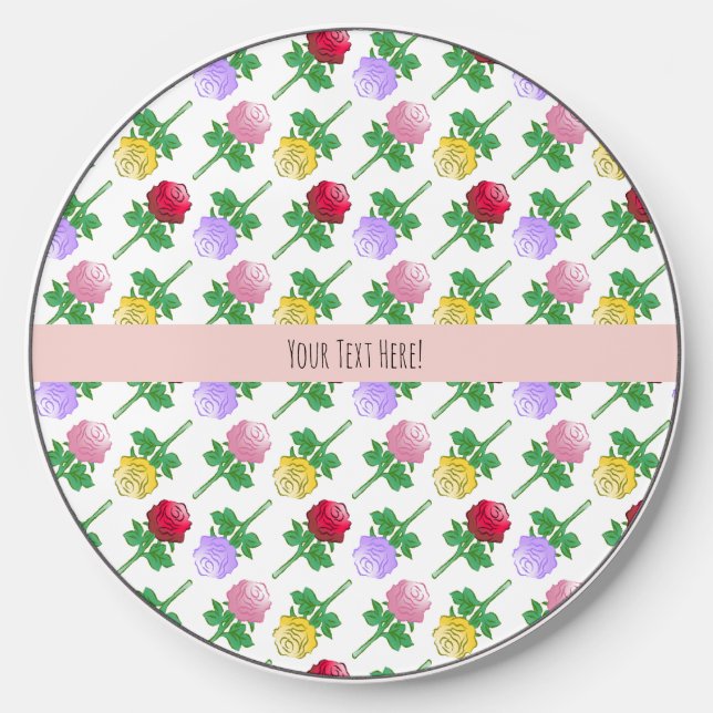  Beautiful and Colorful Roses Wireless Charger (Front)