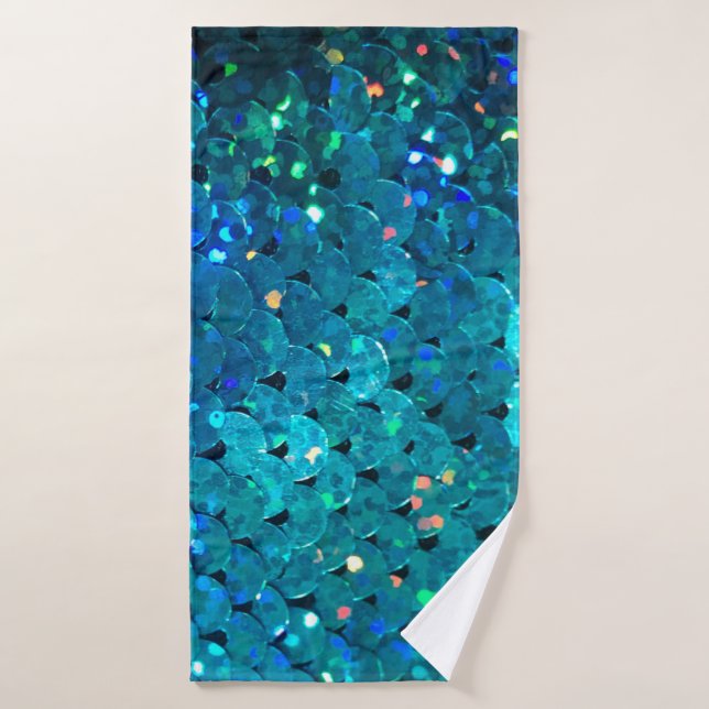 Beautiful and colorful sequins sparkling under the bath towel (Bath Towel)
