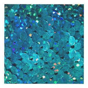 Beautiful and colorful sequins sparkling under the faux canvas print
