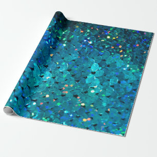 Beautiful and colorful sequins sparkling under the wrapping paper