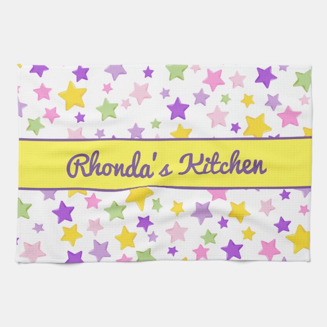 Beautiful and Colorful Stars Kitchen Towel (Horizontal)