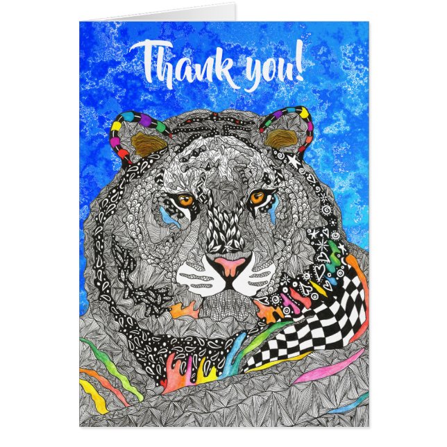 Beautiful and Colorful Tiger Greeting Card (Front)