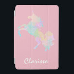 Beautiful and colorful unicorn iPad mini cover<br><div class="desc">Chick design featuring colorful unicorn on a pastel pink background.</div>