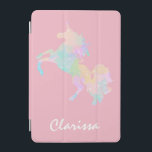 Beautiful and colorful unicorn iPad mini cover<br><div class="desc">Chick design featuring colorful unicorn on a pastel pink background.</div>