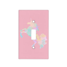 Beautiful and colorful unicorn light switch cover