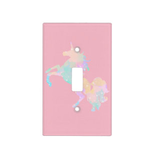 Beautiful and colorful unicorn light switch cover
