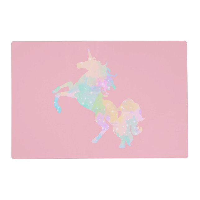 Beautiful and colorful unicorn placemat (Front)