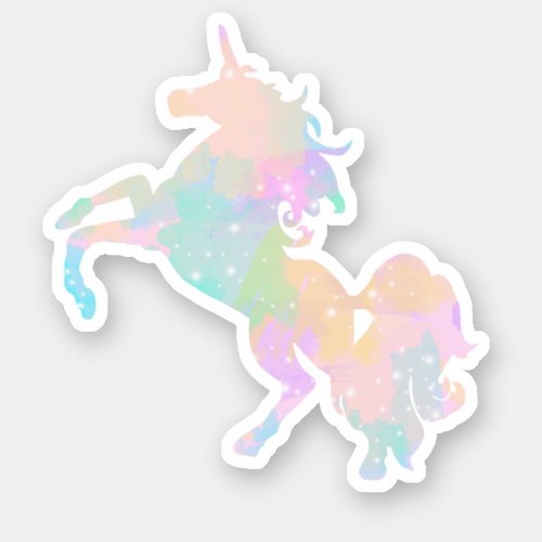 Beautiful and colorful unicorn sticker