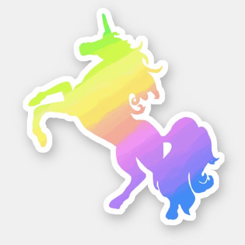 Beautiful and colorful unicorn sticker
