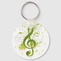 Beautiful and cool music notes with splatter keychain