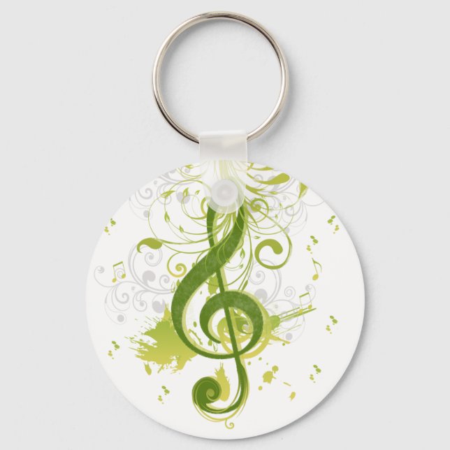 Beautiful and cool music notes with splatter keychain (Front)