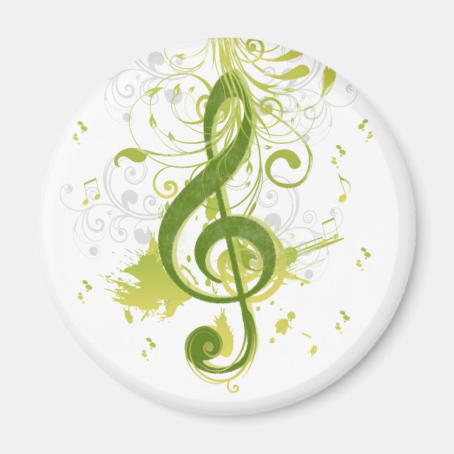 Beautiful and cool music notes with splatter magnet (Front)