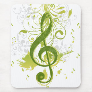 Beautiful and cool music notes with splatter mouse pad