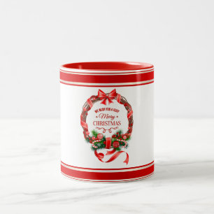 Beautiful and Elegant Christmas Wreath Mug