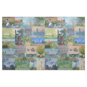 Beautiful And Elegant Claude Monet Paintings Fabric by judgeart at Zazzle