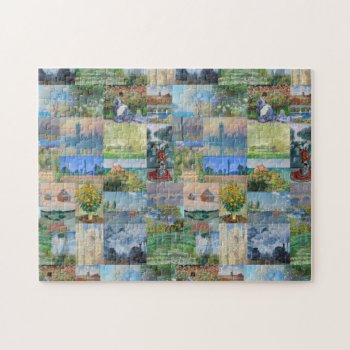 Beautiful And Elegant Claude Monet Paintings Jigsaw Puzzle by judgeart at Zazzle