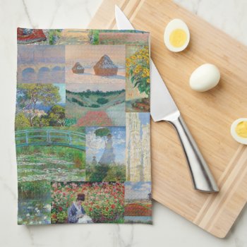 Beautiful And Elegant Claude Monet Paintings Kitchen Towel by judgeart at Zazzle