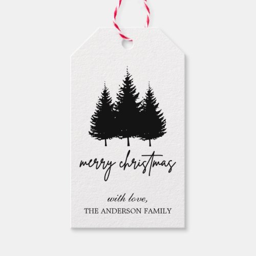 Beautiful and Elegant Merry Christmas Personalized Gift Tags