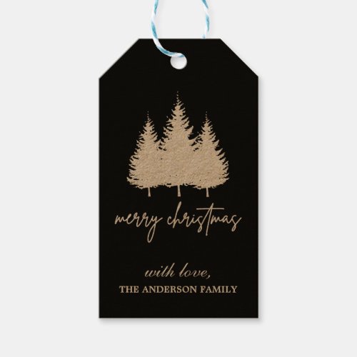 Beautiful and Elegant Merry Christmas Personalized Gift Tags