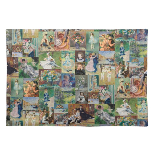 Beautiful and Elegant Renoir Paintings Cloth Placemat (Front)