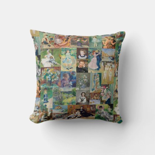 Beautiful and Elegant Renoir Paintings Throw Pillow