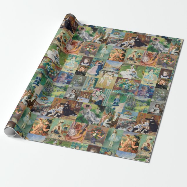 Beautiful and Elegant Renoir Paintings Wrapping Paper (Unrolled)