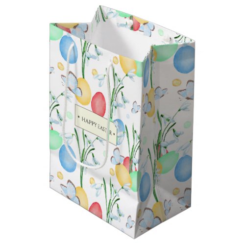 Beautiful and Elegant Watercolor Easter Pattern Medium Gift Bag