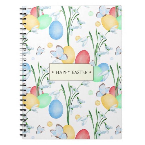 Beautiful and Elegant Watercolor Easter Pattern Notebook