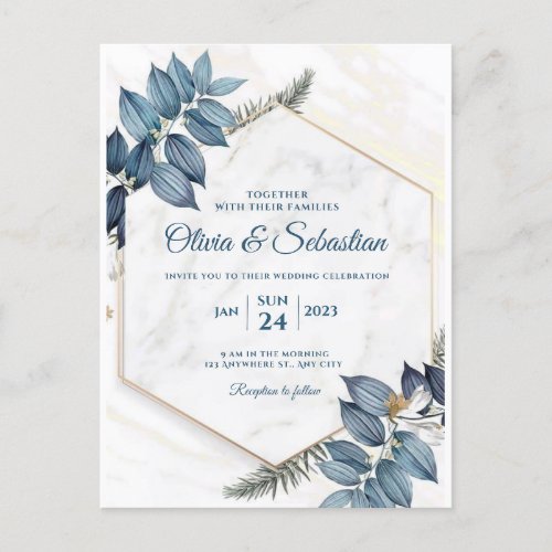 beautiful and elegant wedding invitation card 