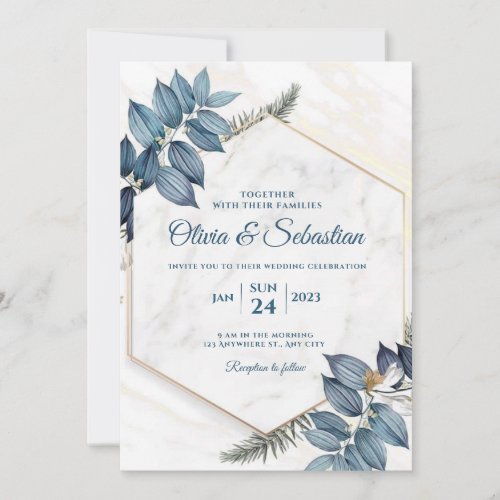 beautiful and elegant wedding invitation card 