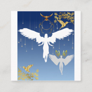 Beautiful and gracious angels  square business card