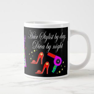 BEAUTIFUL AND HAIR STYLIST PERSONALIZED GIANT COFFEE MUG