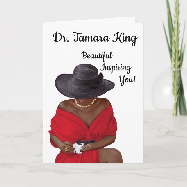 Beautiful and Inspiring | Melanated Greeting Card (Front)