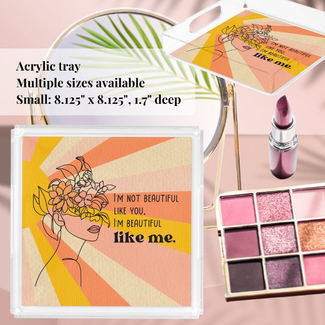 Beautiful and One-of-a-Kind Confident  Acrylic Tray (Creator Uploaded)