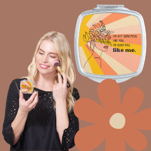 Beautiful and One-of-a-Kind Confident Compact Mirror