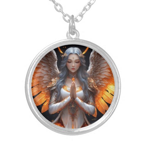 Beautiful and perfect angel woman design necklace 