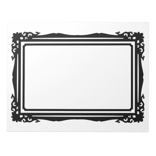 Beautiful and simple frame design  notepad (Front)