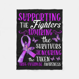 Beautiful And Supportive Drug Overdose Awareness 2 Fleece Blanket