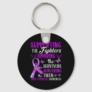 Beautiful And Supportive Drug Overdose Awareness 2 Keychain
