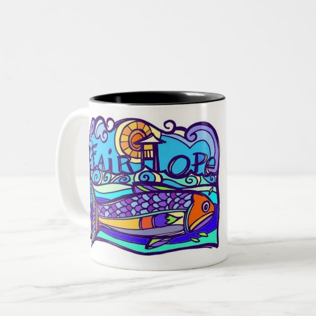 Beautiful and Unique Fairhope Mug (Front Left)