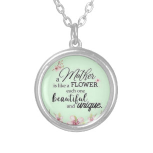 Beautiful and unique Mothers Day Silver Plated Necklace