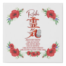 Beautiful and Unique Reiki Principles Canvas Print