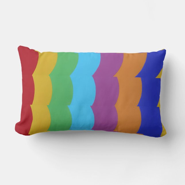 Beautiful and Vibrant Colors! Lumbar Pillow (Front)