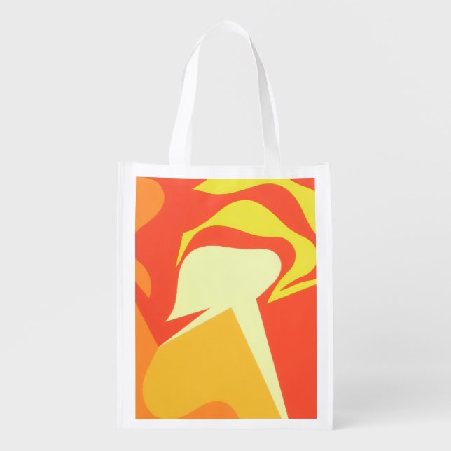 Beautiful and Vibrant Colors! Reusable Grocery Bag (Front)