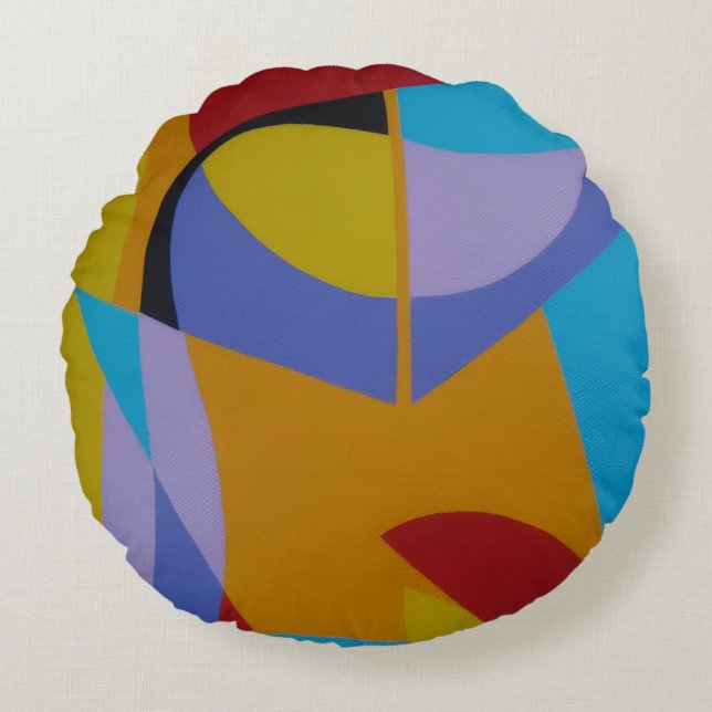 Beautiful and Vibrant Colors! Round Pillow (Front)