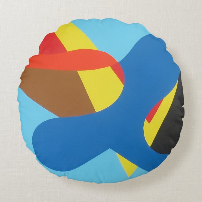 Beautiful and Vibrant Colors! Round Pillow (Front)